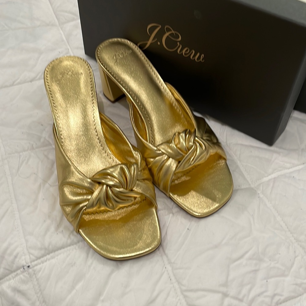 NIB J. Crew gold sandal